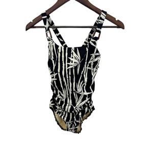 Lands' End Women's Zebra Print One-Piece Swimsuit